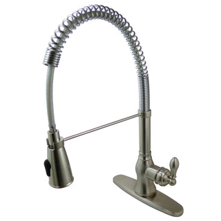 Pre-Rinse Kitchen Faucet, Tulare, Single Handle in Brushed Nickel