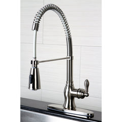 Pre-Rinse Kitchen Faucet, Tulare, Single Handle in Brushed Nickel