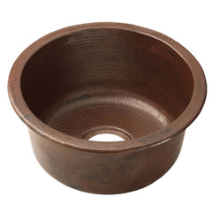 Prep Sink, Redondo Grande, Single Bowl, Undermount or Drop-In, Antique Copper