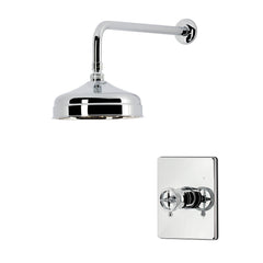 Pressure Balanced Shower Faucet, Levante, Knurled Single Handle in Polished Chrome