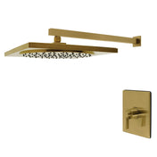 Pressure Balanced Shower Faucet, NuvoFusion, Single Handle in Brushed Brass