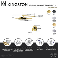 Pressure Balanced Shower Faucet, NuvoFusion, Single Handle in Brushed Nickel
