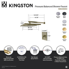 Pressure Balanced Shower Faucet, NuvoFusion, Single Handle in Polished Chrome