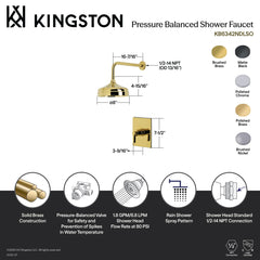 Pressure Balanced Shower Faucet, NuvoFusion, Single Handle in Polished Chrome