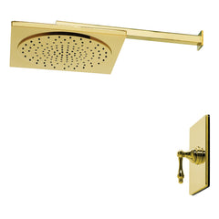 Pressure Balanced Shower Faucet, Restoration, Single Handle in Polished Brass