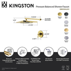 Pressure Balanced Shower Faucet, Restoration, Single Handle in Polished Chrome