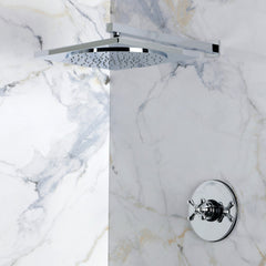 Pressure Balanced Shower Faucet, Restoration, Single Handle in Polished Chrome