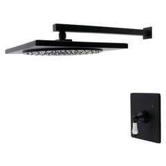 Pressure Balanced Shower Faucet, Victorian, Single Handle in Matte Black