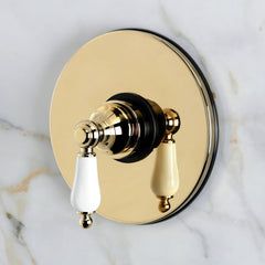 Pressure Balanced Shower Faucet, Victorian, Single Handle in Polished Brass