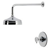Pressure Balanced Shower Faucet, Wendell, Knurled Single Handle in Polished Chrome
