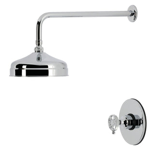 Pressure Balanced Shower Faucet, Wendell, Knurled Single Handle in Polished Chrome