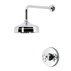 Pressure Balanced Shower Faucet, Wendell, Knurled Single Handle in Polished Chrome