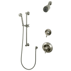 Pressure Balanced Shower System with Hand Shower in Brushed Nickel