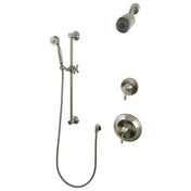 Pressure Balanced Shower System with Hand Shower in Brushed Nickel