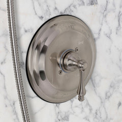 Pressure Balanced Shower System with Hand Shower in Brushed Nickel