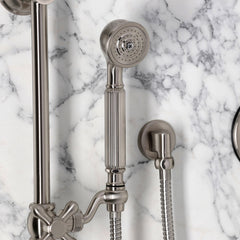 Pressure Balanced Shower System with Hand Shower in Brushed Nickel
