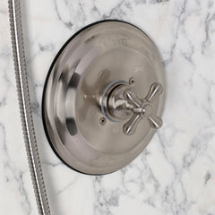 Pressure Balanced Shower System with Slide Bar and Hand Shower in Brushed Nickel