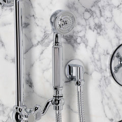 Pressure Balanced Shower System with Slide Bar and Hand Shower in Polished Chrome
