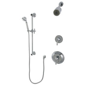 Pressure Balanced Shower System with Slide/Grab Bar and Hand Shower in Polished Chrome