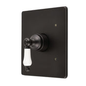 Pressure Balanced Shower Valve and Trim Set, Demure, Single Handle in Matte Black