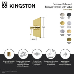 Pressure Balanced Shower Valve and Trim Set, Demure, Single Handle in Matte Black
