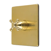 Pressure Balanced Shower Valve and Trim Set, Metropolitan, Single Handle in Brushed Brass