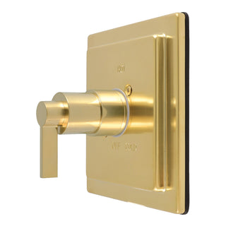 Pressure Balanced Shower Valve and Trim Set, NuvoFusion, Single Handle in Brushed Brass