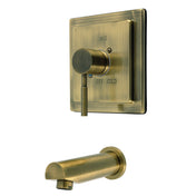 Pressure Balanced Tub Faucet, Concord, Single Handle in Antique Brass