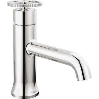 Single Hole Bathroom Faucet, Trinsic, Wheel Handle, Zinc, Stainless