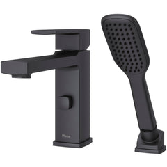 Roman Tub Faucet, Deckard, Single Handle, Stainless Steel, Matte Black
