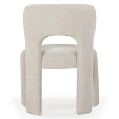 Upholstered Side Chair, Linen Fabric, Manufactured Wood Frame