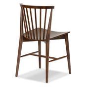 Side Chair, Solid Wood, Walnut, Splayed Legs, Slat Back