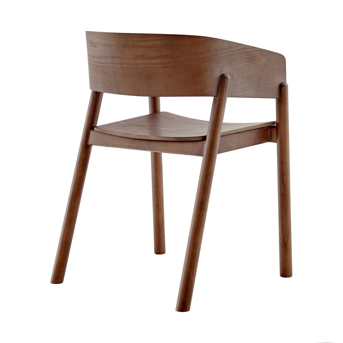 Bentwood Armchair, Low Back with Arms, Walnut Finish