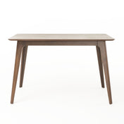 Dining Table, 59 Inch Rectangular, Rubberwood Legs, Natural Walnut