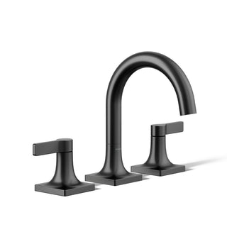 Bathroom Sink Faucet, Venza, Widespread, Two Handle, Matte Black