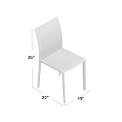 Upholstered Chairs, Set of 2, Caramel Genuine Leather, Metal Frame