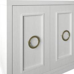 Sideboard, 4 Doors, Manufactured Wood, 64.25 In. Wide, White