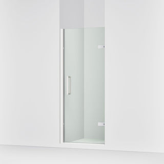 Frameless Pivot Shower Door, Composed, 3/8-In Clear Glass, Bright Polished Silver