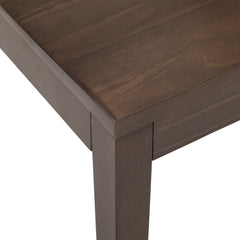 Side Chair, Solid Rubberwood, Walnut, Low Back, Solid Wood Legs