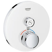 Shower Thermostatic Valve Trim Kit, Grohtherm SmartControl, Metal, Moon White