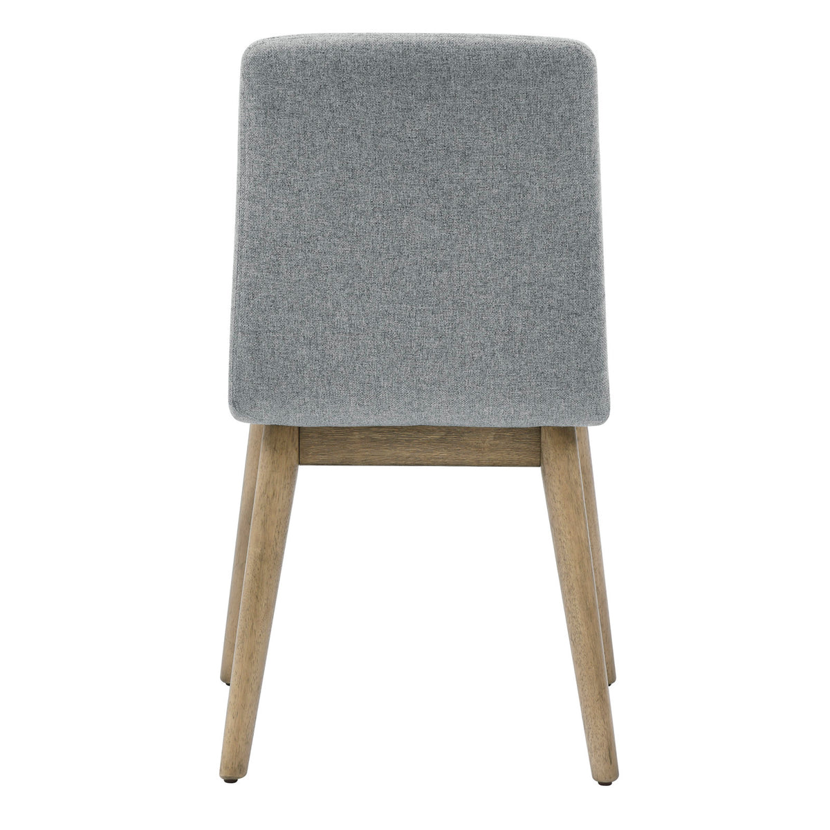 Side Chairs, Set of 2, Gray Polyester, Solid Wood Legs