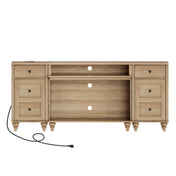 Sideboard Buffet Cabinet, Solid and Manufactured Wood, Drawers and Shelves