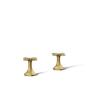 Bathroom Sink Faucet Handles, Occasion, Cross, Metal, Vibrant Brushed Moderne Brass