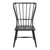 Side Chairs, Set of 2, Solid and Engineered Wood, Black
