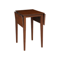 Drop Leaf Dining Table, Solid Rubberwood, Rectangular, Espresso