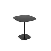 Bistro Dining Table, Seats 4, Black Steel, Iron Pedestal Base