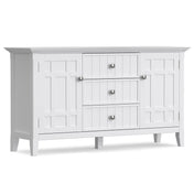 Sideboard Buffet, Solid and Manufactured Wood, 54 Inch, White