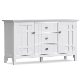 Sideboard Buffet, Solid and Manufactured Wood, 54 Inch, White
