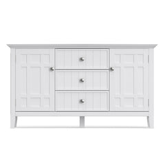 Sideboard Buffet, Solid and Manufactured Wood, 54 Inch, White