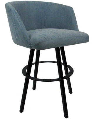 Extra Tall Swivel Bar Stool, 34 Inch Seat Height, Metal Frame, Vinyl Seat